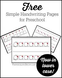 Level 2 Handwriting Pages Lowercase The Measured Mom Preschool Writing Preschool Teaching