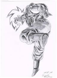 Goku Fight By Vegetto90 Goku Sketches Drawings