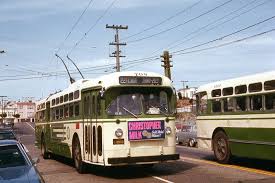 Sf Muni Marmon Herrington Trolley Coach Public Transport Motorcoach Bus Stop