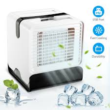 Dry cool air is more comfortable than wet cool air. Mini Portable Air Conditioner Personal Unit Water Cooling Fan Humidifier Cooler Walmart Com Walmart Com