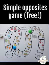 Print out these fun education worksheets to help teach children things that find tons of preschool and kindergarten worksheets for kids at kidslearningstation.com. Simple Opposites Game The Measured Mom
