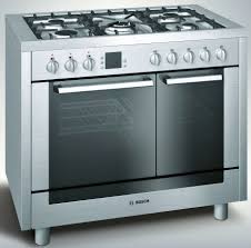 Number of upper rack guides: Freestanding Double Oven Gas Range Cooker From Bosch