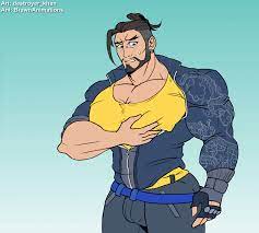Muscle growth animation of Hanzo by destroyer_khan by BrawnAnimations --  Fur Affinity [dot] net