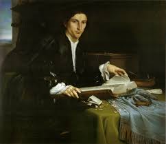 Portrait Of A Gentleman In His Study Lorenzo Lotto Infinite Art Portrait Art