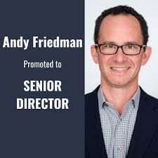 🌟 New promotion! 🌟 Congratulations to Andy Friedman for his outstanding  achievement in reaching new heights at our company. Andy has consistently  shown exceptional dedication, leadership, and unwavering commitment to our  mission