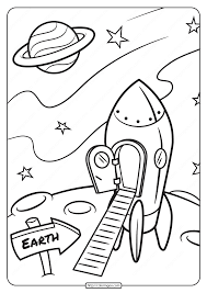 Print coloring of rocket and free drawings. A Rocket On The Moon Surface Coloring Pages