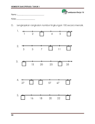 Image Result For Latih Tubi Matematik Tahun 1 Nombor Menaik Dan Menurun Pdf Sentences Kindergarten Math Tricks Math