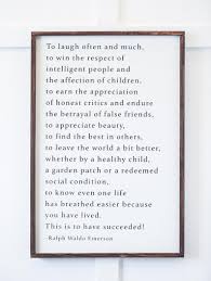 Laugh Often Ralph Waldo Emerson Wood Sign Etsy Emerson Quotes Peace Quotes Ralph Waldo Emerson