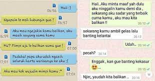 Kata kata balikan sama mantan tersayang ::: 11 Chat Lucu Cara Ngajak Balikan Mantan Ini Mengundang Senyum Brilio Net Line Today
