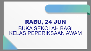 Tarikh sekolah buka bagi sesi persekolahan 2021 lewat. Rabu 24 Jun Buka Sekolah Bagi Kelas Peperiksaan Awam Youtube