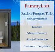 Amazon.com : FammyLoft Outdoor Portable Toilet with 1 ...