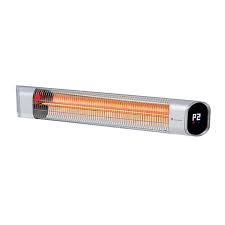 Dark Wave Infrarot Heizstrahler Leistung 2000 W Minimalglare Heating Tube Goldbeschichtete Carbonrohre 9 Heizstufen 24 H Timer Ip65 Touch Bedienfeld Led Display Wandinstallation Al