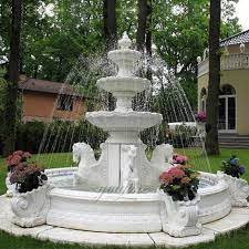 Hot Selling Outdoor Three Tiered Marble Water Horse Fountain For Sale Mokk 176 You Fine Sculpture Fountains For Sale Sculpture Fountain Stone Fountains