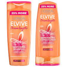 L Oreal Paris Elvive Dream Lengths Shampoo And Conditioner Set Exclusive In 2021 Shampoo And Conditioner Good Shampoo And Conditioner Loreal Shampoo