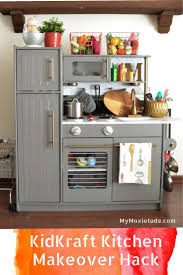 How To Hack Your Way Into This Kidkraft Play Kitchen Makeover Diy Play Kitchen Kids Play Kitchen Kidkraft Kitchen Makeover