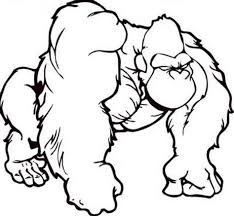 At birth, this gorilla weighed only 3 pounds. Gorilla Coloring Pages Learny Kids