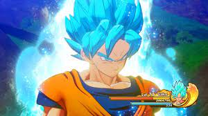 Dragon ball z anime character designer tadayoshi yamamuro also used bruce lee as a reference for goku's super saiyan form, stating that, when he first becomes a super saiyan, his slanting pose with that scowling look in his eyes is all bruce lee. Dragon Ball Z Kakarot New Super Saiyan Blue Goku Transformation Dlc Mod Gameplay Youtube