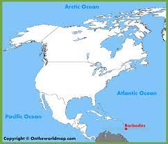 Show Me Barbados On A Map Barbados Location On The North America Map