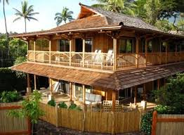 Construction Of Bamboo House Design Bamboo House Design Tropical House Design Bamboo House