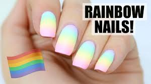 Rainbow pastel acrylics in 2019 colored acrylic nails. Pastel Rainbow Nails Pride Month Youtube