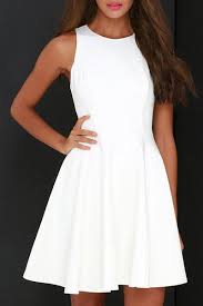Simple White A Line Dress Cute White Dress White A Line Dress Fashion