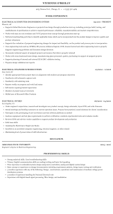 Electrical Intern Resume Sample Mintresume