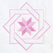 Each package contains one lap quilt top of cotton/poly broadcloth approximate size: Woven Star 18 Quilt Blocks Jack Dempsey Needle Art
