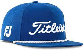 Amazon Com Titleist Golf Tour Rope Flat Bill Cap Trend Collection Royal White Clothing Caps Trend Flat Bill Cap Titleist Golf