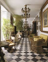 Black And White Checkered Home Decor Madebygirl Elle Decor April Issue Sunroom Decorating Sunroom Designs Decor