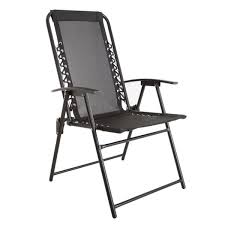 Pure Garden Patio Lawn Chair In Black M150120 The Home Depot