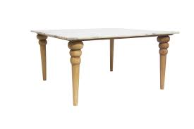 Baker recommends this wooden coffee table inspired by classic spanish design. 1pce 88cm Coffee Table With White Marble Top Wooden Lathed Legs Strong Sturdy