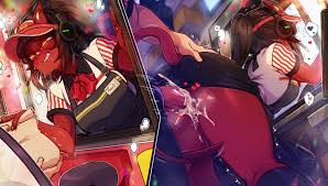 The drive-thru where Mersacubus works is very busy today (merunyaa)  [Meruccubus] : rrule34