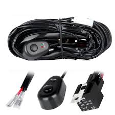 Universal 12v led work light bar laser rocker switch wiring harness kit 40a relay fuse set for cars truck motorcycle drop ship. Off Road Led Light Bar Wiring Harness Kit 1 Connector Led Equipped