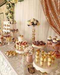 Bridal shower decoration ideas will help you dream up a look that makes your party an occasion. Rose Gold And Florals Bridal Wedding Shower Party Ideas Photo 2 Of 5 Bridal Shower Desserts Table Bridal Shower Desserts Rose Gold Bridal Shower