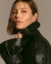 Cover story: @jessicabiel stuns in an @izakova leather coat