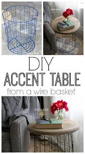 Diy Accent Table From A Wire Laundry Basket Diy Home Decor Home Decor Decor