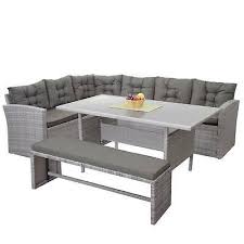 Biete hier eine sehr gut erhaltene. Poly Rattan Garnitur Hwc A29 Garten Sitzgruppe Lounge Set Sofa Hellgrau Eur 547 75 Picclick De