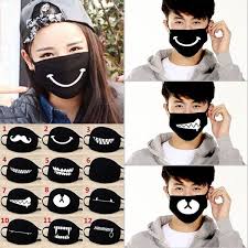 Unisex Cotton Face Masks Cute Pattern Solid Black Mask Fashion Cute Half Face Mouth Muffle 12 Kinds Of Styl Mouth Mask Fashion Best Face Mask Fashion Face Mask