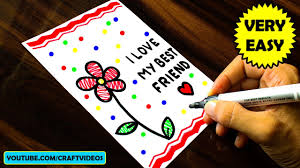 All you need to make a friendship bracelet is some embroidery floss! Friendship Cards Handmade Easy How To Make Friendship Card Easy Youtube