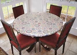 Free shipping on eligible items. Amazon Com Covers For The Home Elastic Edged Flannel Backed Vinyl Fitted Table Cover Multi Color Geometric Pattern Large Round Fits Tables Up To 45 56 Diameter Home Kitchen
