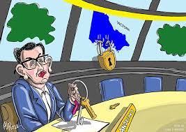 And so the victorian premier, wearing his helmet and gloves and wielding* his welding torch, boasts: Lockdown Victoria 21 Alan Rose Graphics