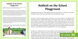 Why we have to learn english can be very good for example of analytical exposition text. There Is Too Much Rubbish On The School Playground Exposition Writing