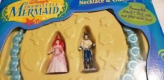 NOS VTG 1997 Disney Little Mermaid Princess ARIEL & ERIC Charm Jewelry Set  New