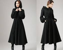 Gray Wool Coat Long Trench Coat Womens Coats Dress Coat Etsy Wool Coat Trench Coats Women Black Wool Coat Women