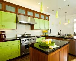 green kitchen cabinets, kitchen design