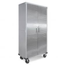 Enjoy solid iron construction with a modern slat design for storage that fits with any home's décor. Tall Cabinets