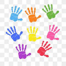Set Of Colorful Hand Prints Isolated Handprint Clipart Hand Print Png And Vector With Transparent Background For Free Download Blue Abstract Art Paint Vector Holiday Wall Art