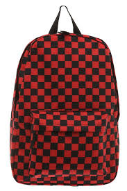 Black And Red Checkered Black And Red Checker Backpack With Pencil Case Hot Topic Backpacks Black And Red Red Backpack