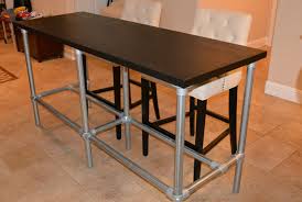 Suitable for bar height 43¼\. Diy Counter Height Table With Pipe Legs Simplified Building
