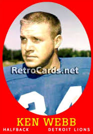 Vintage Detroit Lions Football Card